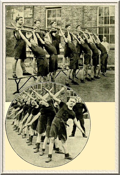 Developing the recruits' physique.