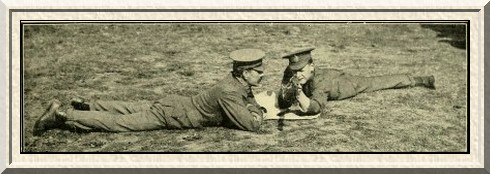 A recruit receiving instruction in rifle-shooting.