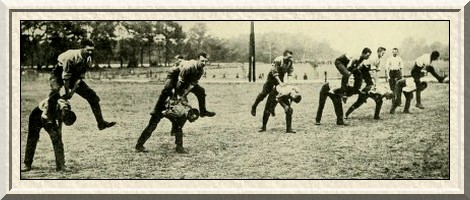 Awaiting the sergeant's command—men of the Royal Artillery
ready for a trial of strength.