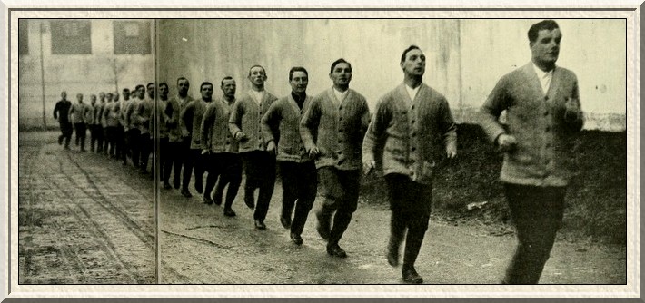 The Footballers' Battalion training at the White City, London.