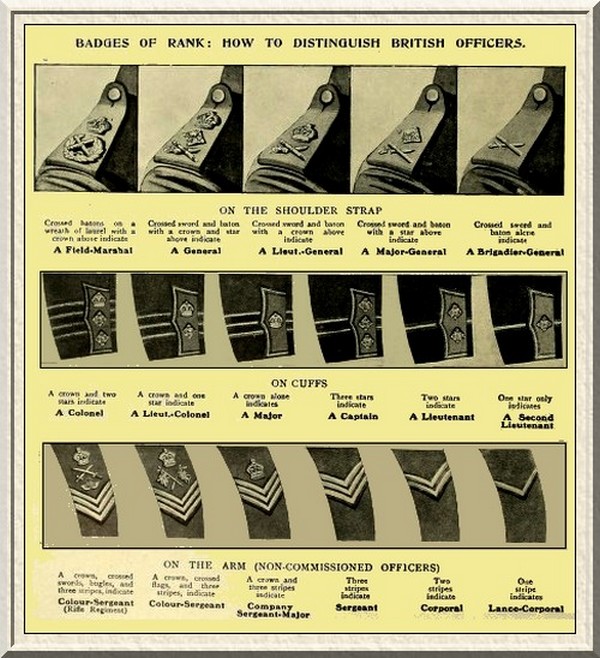 Badges Of Rank: How To Distinguish British Officers.