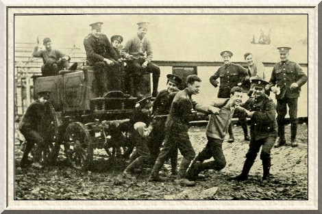 Bringing in the water wagon.