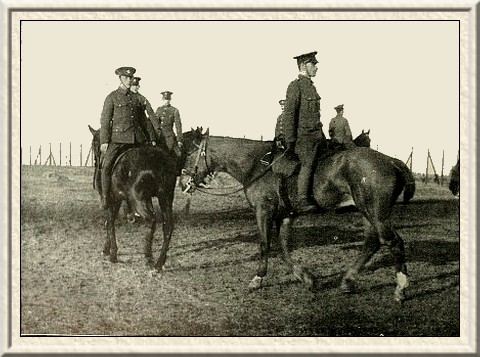 Before the education of a cavalryman is complete, he must be able to
sit his horse in every conceivable way.