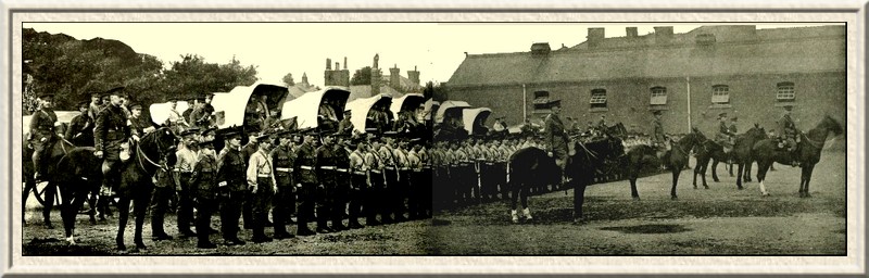 No. 2 Field Ambulance of the Royal Army Medical Corps on parade.