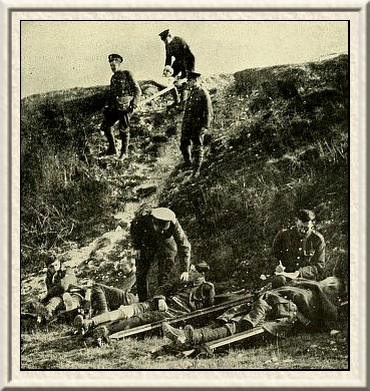 'First Aid.'—With the U.P.S. Ambulance Corps at Epsom.
