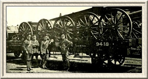 When guns are entrained they are stowed very closely upon the
trucks.