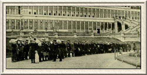 Naval Brigade recruits forming up at the Crytal Palace.
