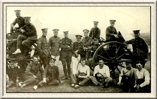 A battery of the Honourable Artillery in camp.