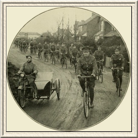 Hants Cyclists led by Captain Low.