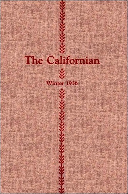 The Californian, Vol. 4, No. 3, Winter 1936 Cover